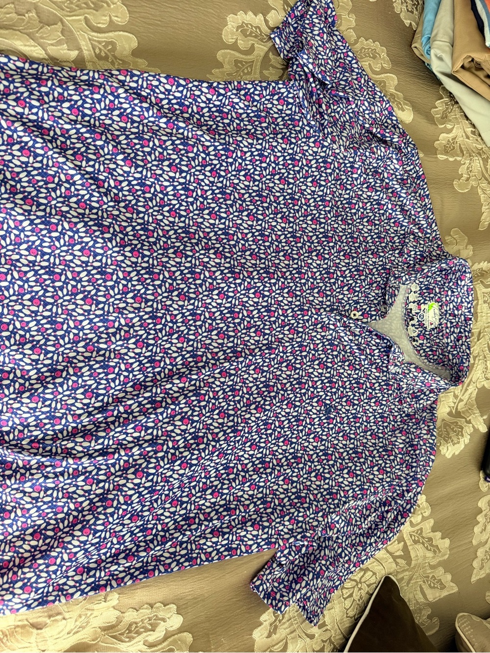 Navy Blue and Hot Pink polo